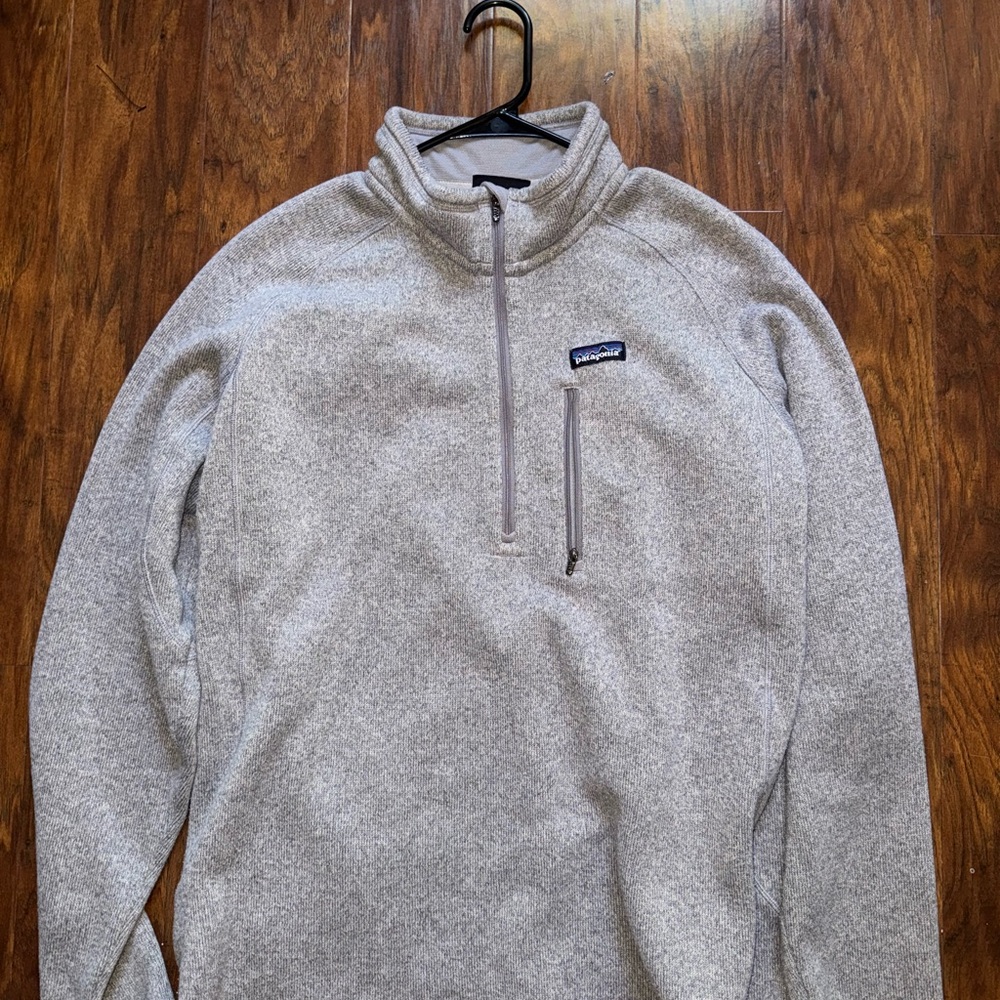 Patagonia Men's better sweater Zip-Up Sweater in Light Gray